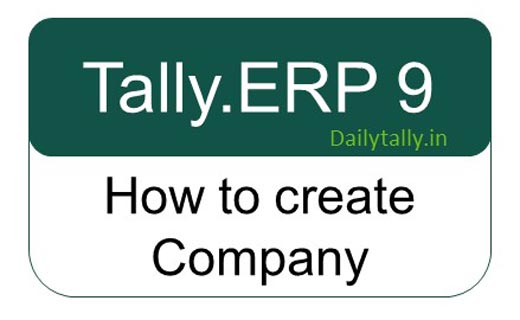 How to create Company in Tally
