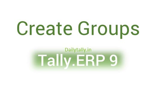 How to create groups in Tally