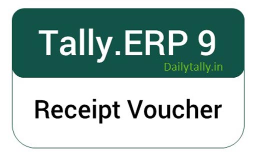 How to use Receipt Voucher in Tally