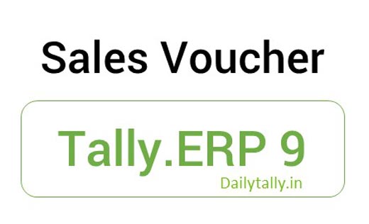 How to use Sales Voucher in Tally