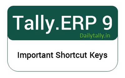 Shortcut Keys of Tally