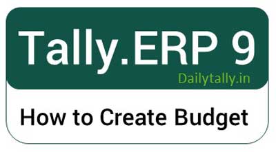 How to Create Budget in Tally