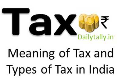 Meaning of Tax and Types of Tax in India
