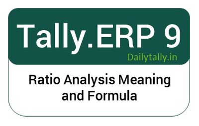 Ratio Analysis Meaning and Formula