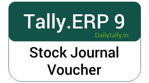 Interstate Stock Transfer with Stock Journal Voucher in Tally